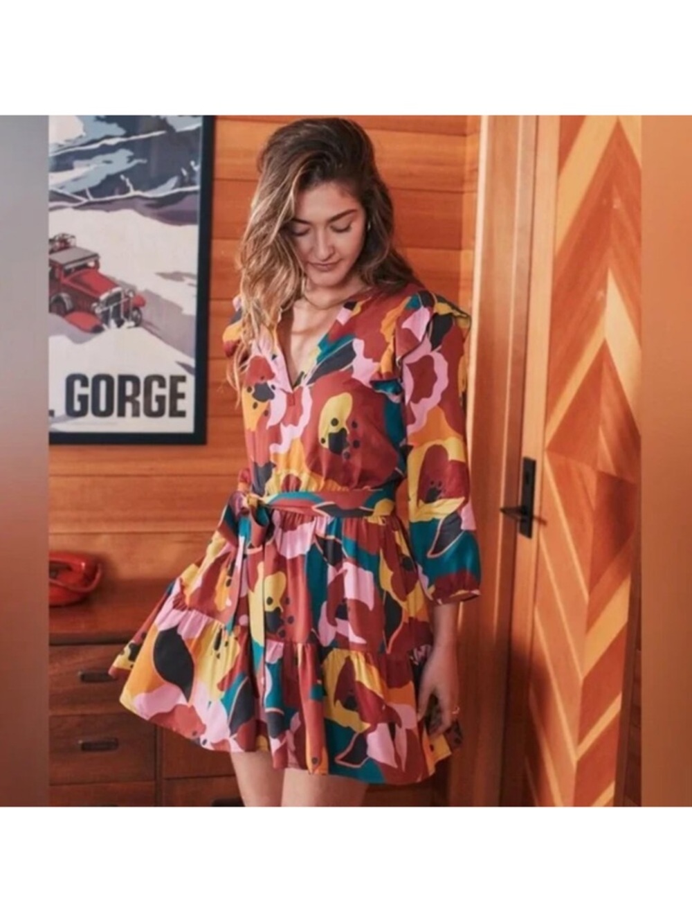 Marine Layer -Elise Mini Dress - Exploded Floral size S